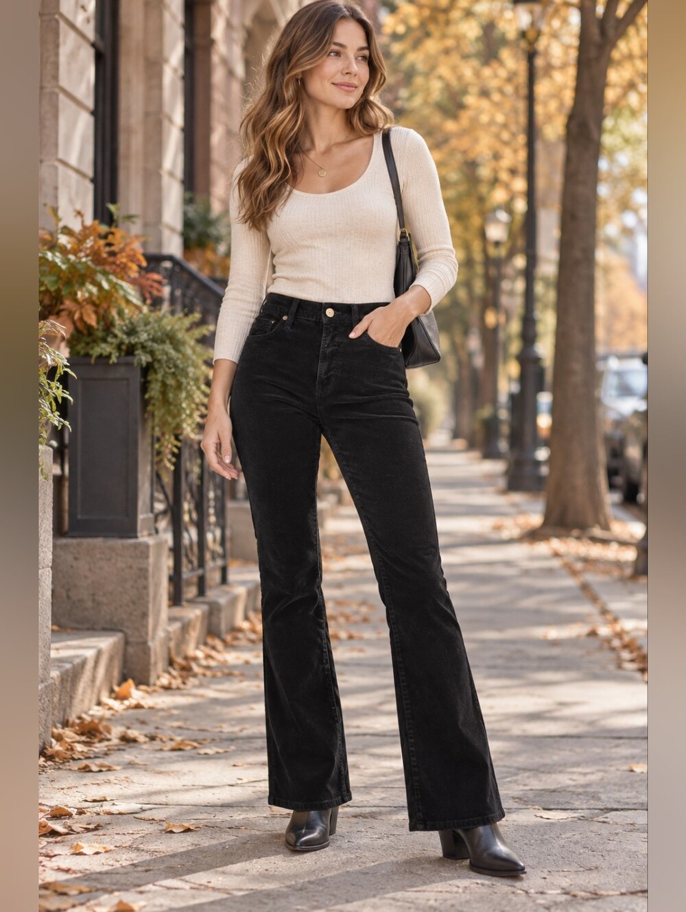 Citizens of Humanity Velvet Bootcut Pants 25 Black Y2K Boho Western Goth Luxe